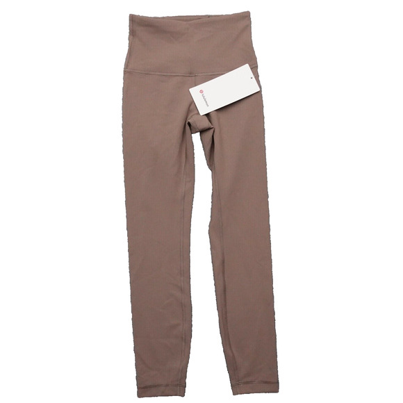 New Lululemon Size 2 Wunder Train Ribbed HR High Rise Tight 25" TPTC Taupetastic - Picture 1 of 7